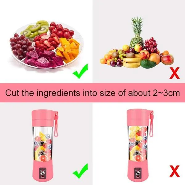 0131 Portable USB Electric Juicer - 4 Blades (Protein Shaker)