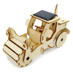 DIY Solar Road Roller – Wooden 3D STEM Toy